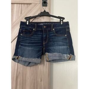 American Eagle outfitters super stretch Midi jean shorts size 0